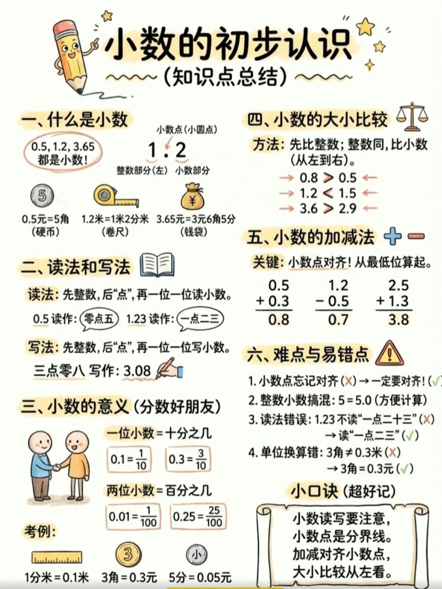 【2026春新版】三年级下册小数初步认识【高彩板】.pdf