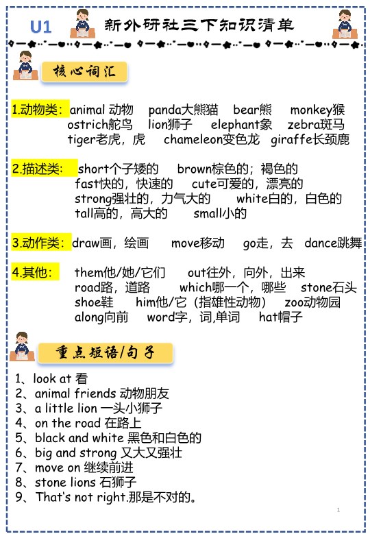 【2026年春新版】三下册英语:外研版英语知识点清单12页【高清完整版】.pdf-985文库