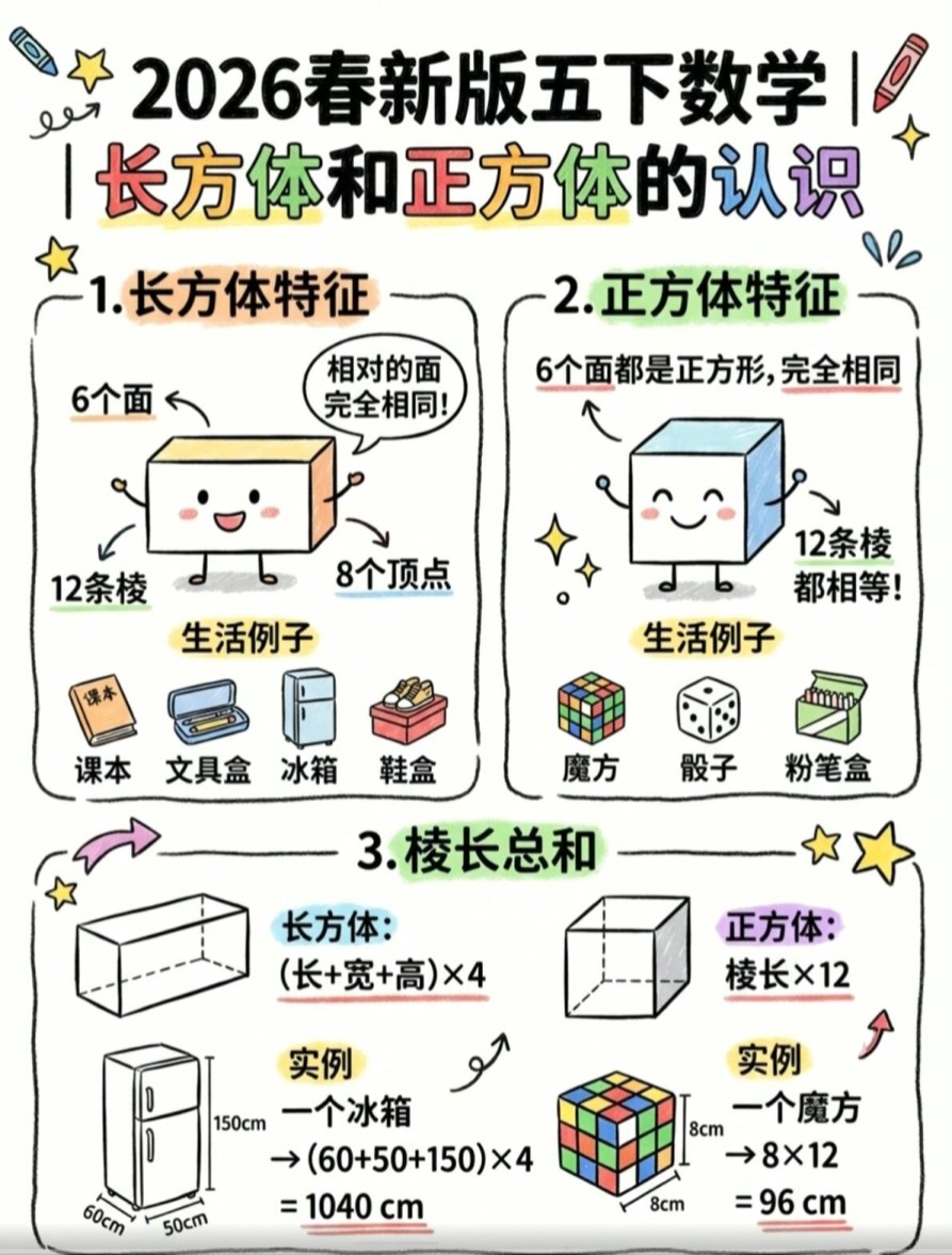 【2026春新版】五年级下册长方体和立方体的认识【高彩板】.pdf-985文库