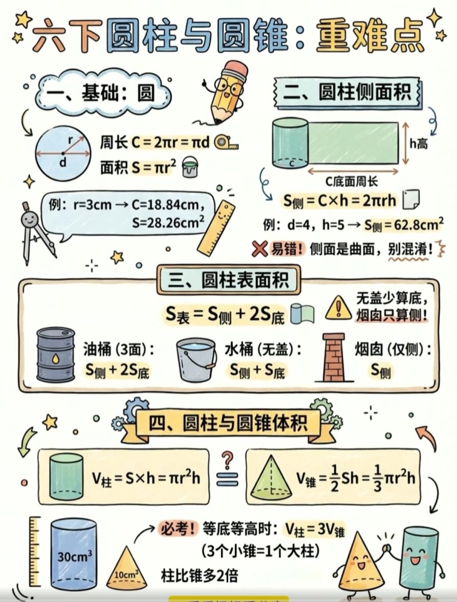 【2026春新版】六年级下册圆柱和圆锥【高彩板】.pdf-985文库