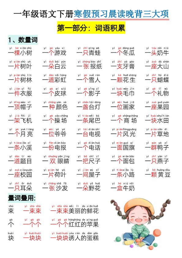 【2026春18页完整版】寒假预习晨读晚背.pdf-985文库