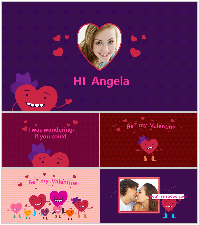 卡通可爱创意爱情告白求婚婚礼婚庆策划方案PPT模板