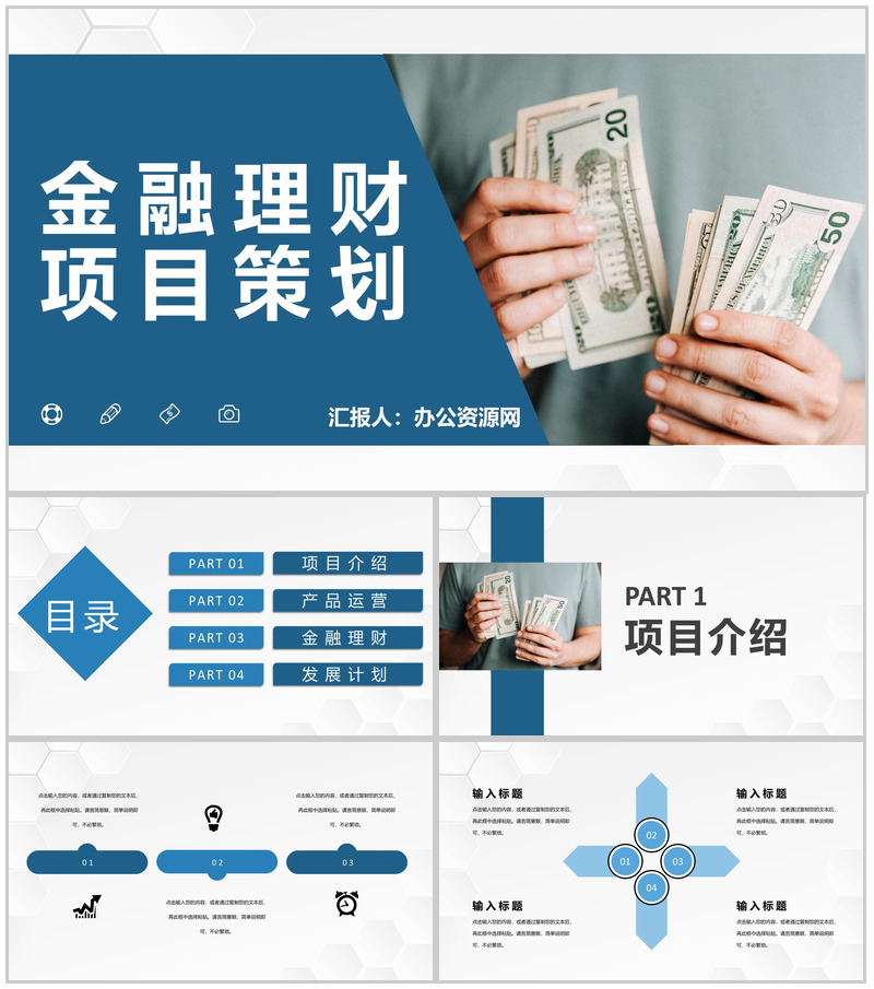 保险公司金融理财项目策划保险产品运营发展计划PPT模板