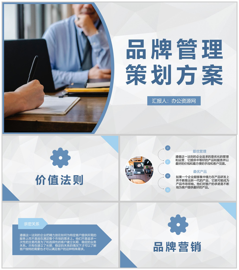 品牌管理策划方案总结品牌创意宣传推广演讲PPT模板