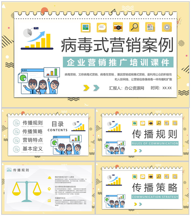企业产品营销推广方案病毒式营销案例分析培训总结PPT模板