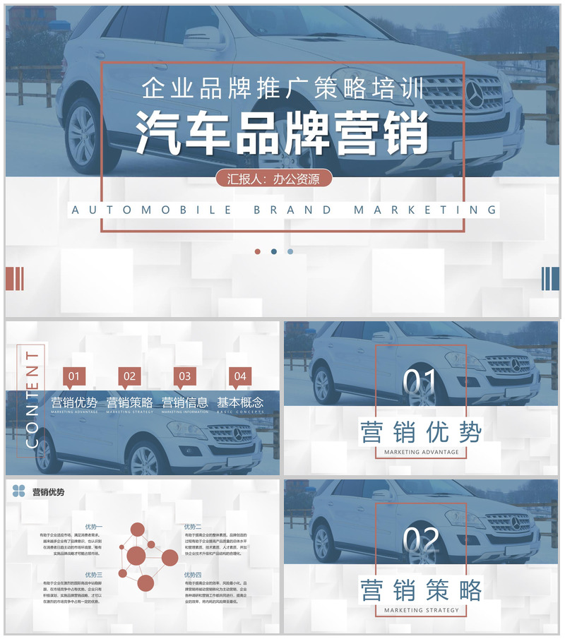 汽车品牌营销案例分析企业品牌推广策略培训课程学习PPT模板