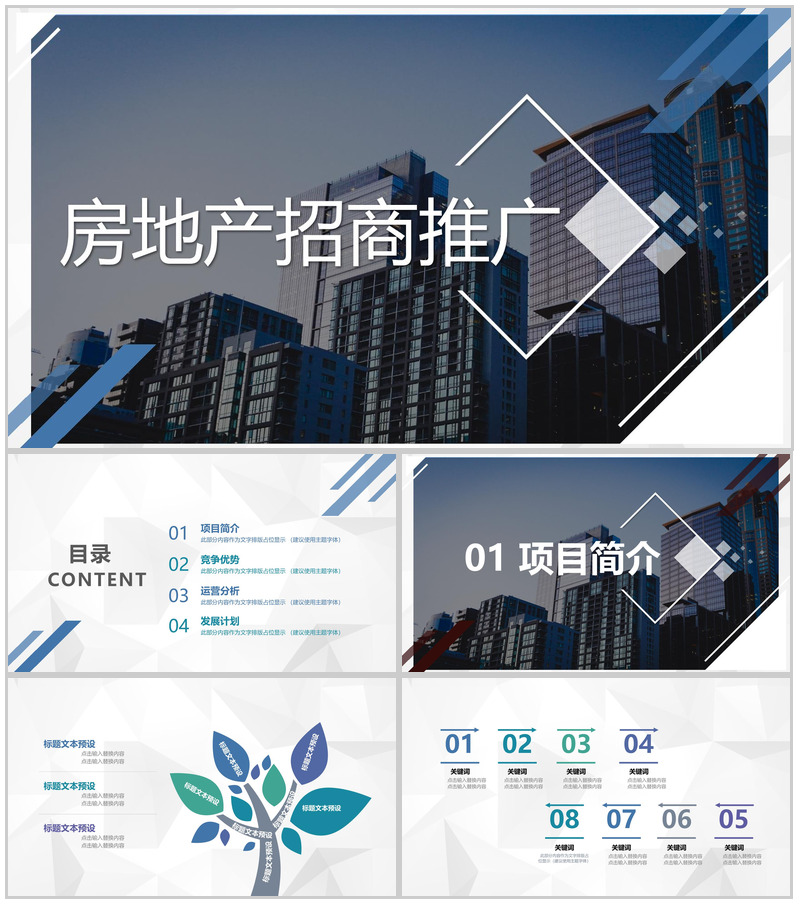 深圳房产项目开发招商合作推广流程企业加盟宣传活动策划PPT模板