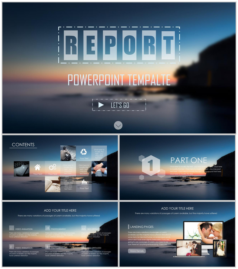 大气商务欧美年终汇报总结商业计划书PPT模板