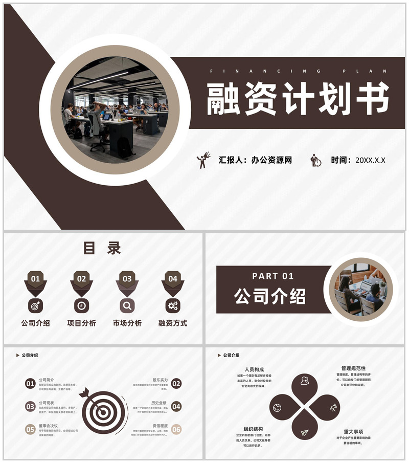 互联网公司商业创业融资计划书企业培训专用PPT模板