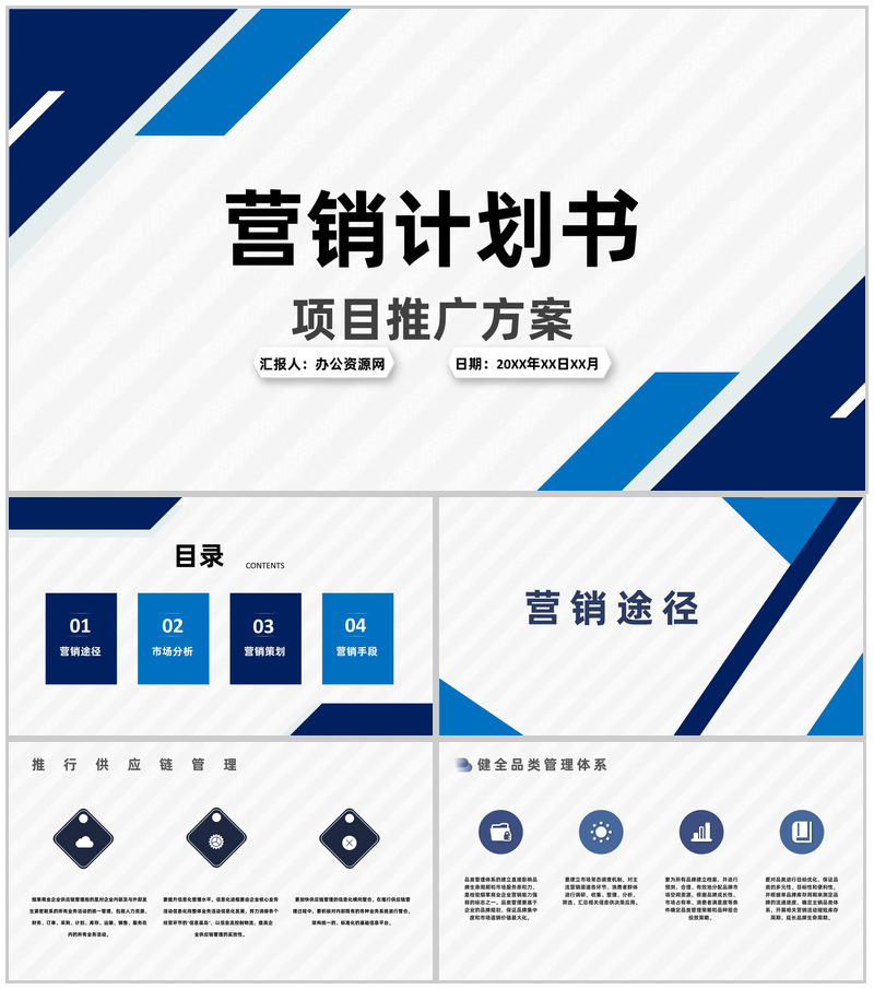 市场营销策划项目融资商业计划书推广战略规划PPT模板