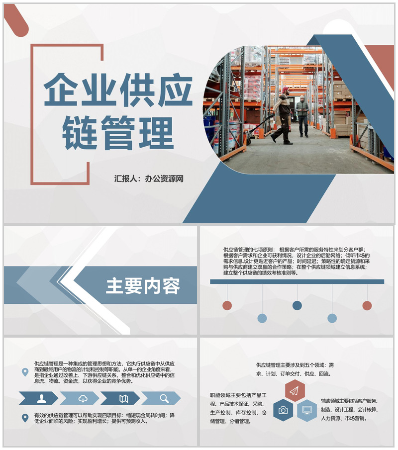 物流金融合作企业供应链管理流程介绍供应链融资宣讲PPT模板