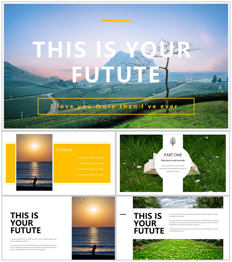 简约大气旅游旅行杂志风介绍宣传PPT模板