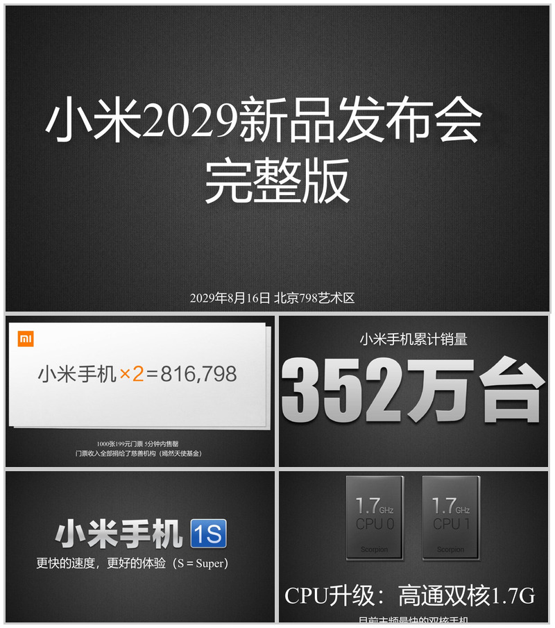 小米2029新品发布会宣传PPT模板