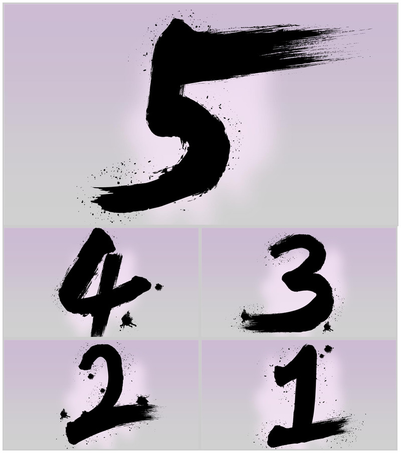 中国风泼墨倒计时简约创意发布会PPT模板