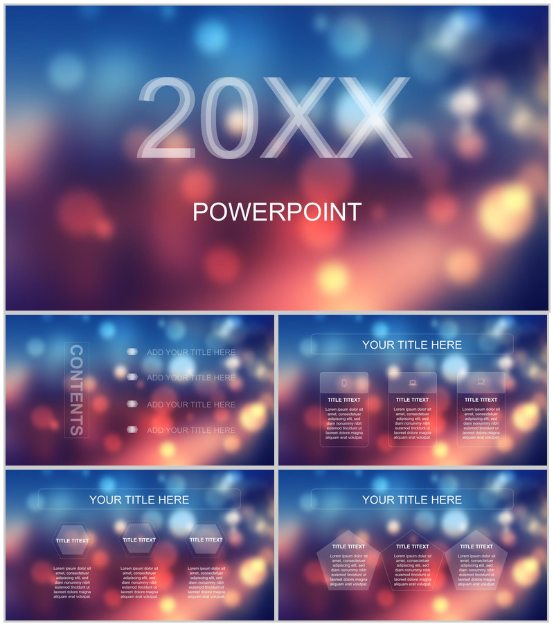 绚丽商务演讲汇报商务通用PPT模板