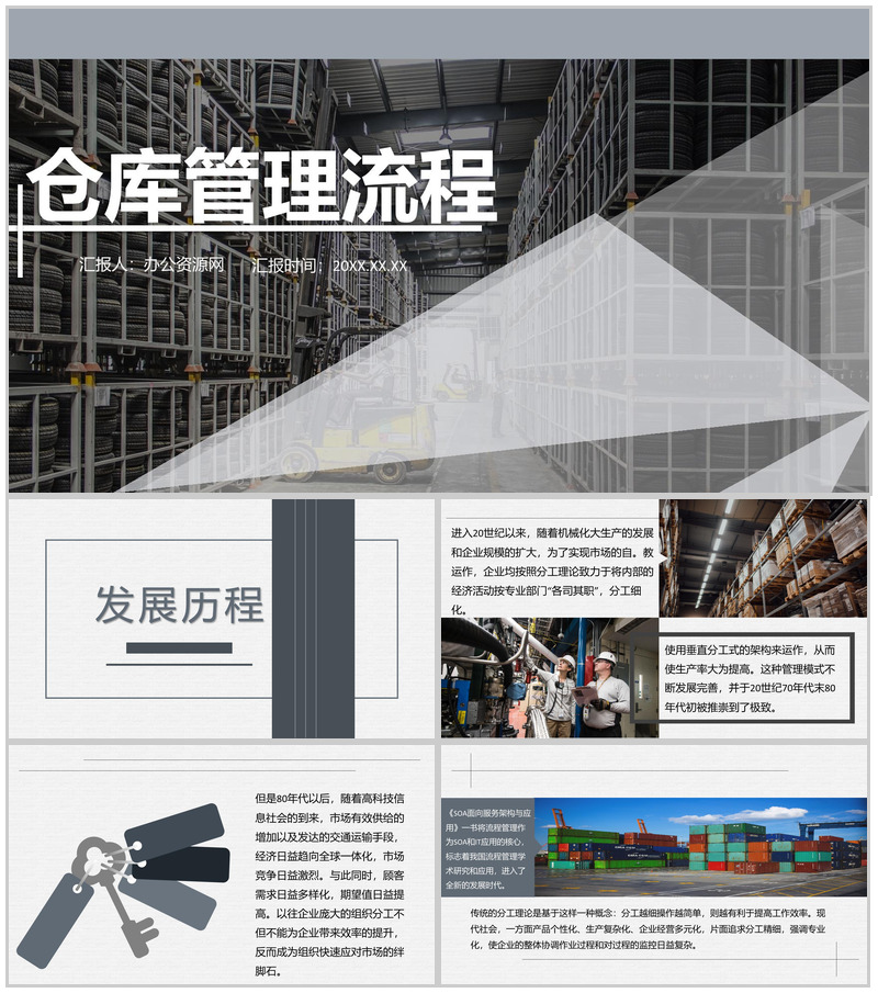 中小型企业车间仓库现场流程优化管理总结PPT模板