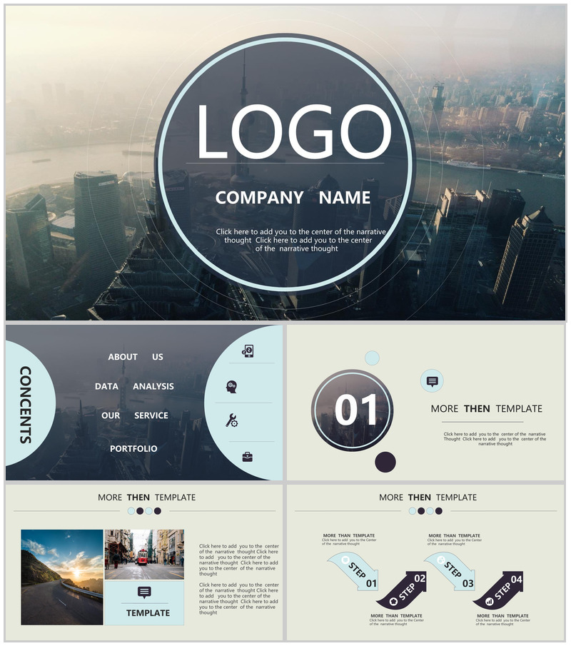 欧美商务通用唯美小清新总结PPT模板