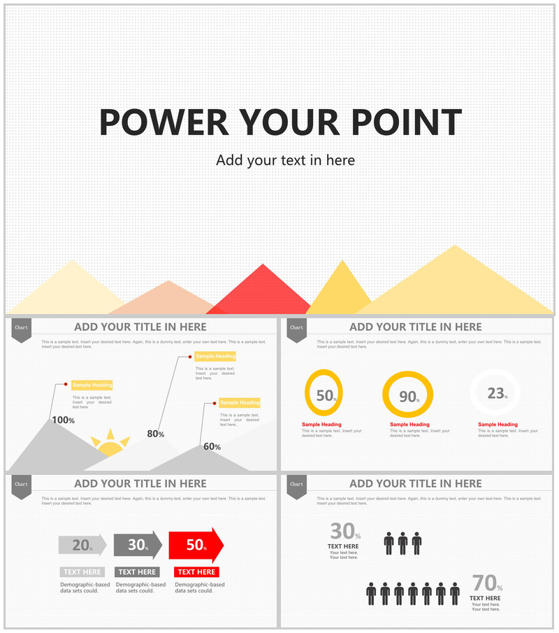 扁平商务白色大气通用商务PPT模板