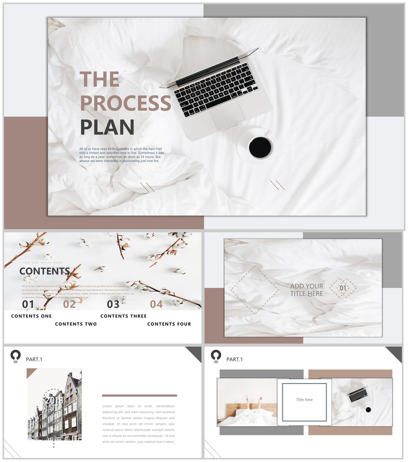 简约文艺风项目策划通用PPT模板