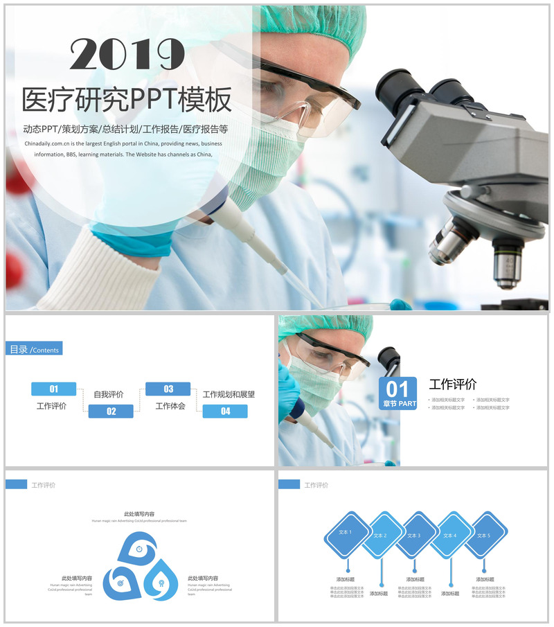 精美创意科学研究实验报告PPT模板