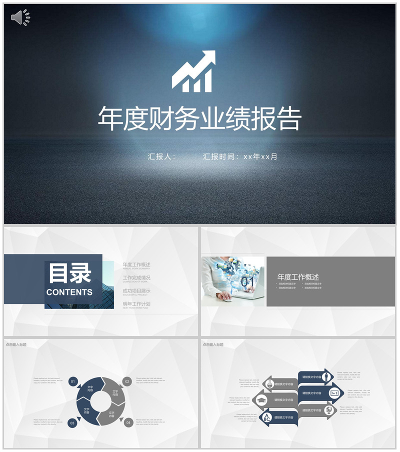 年度财务业绩分析报告PPT模板