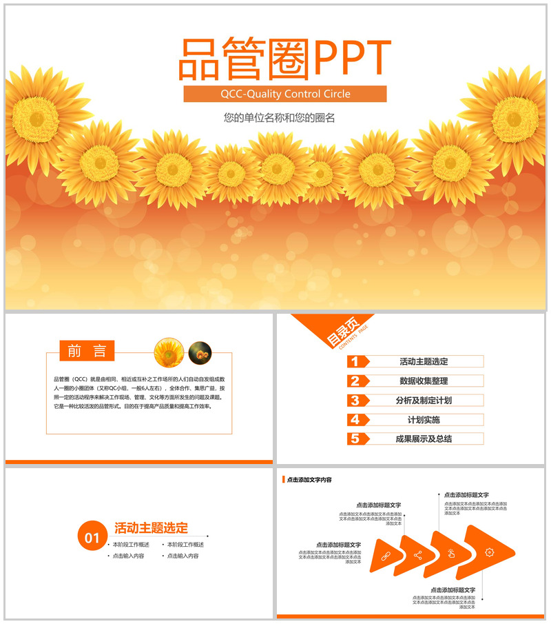 暖色风大气医院医药医疗品管圈研究成果汇报PPT模板