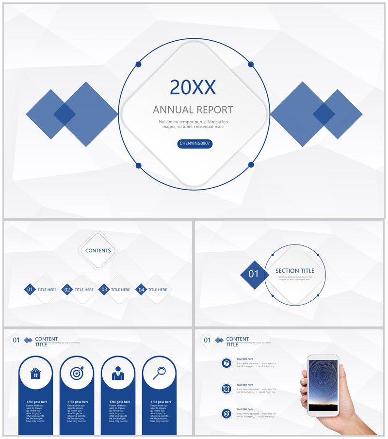 欧美简约大气商务PPT模板