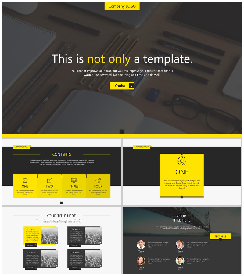 办公用品欧美杂志风企业宣传PPT模板
