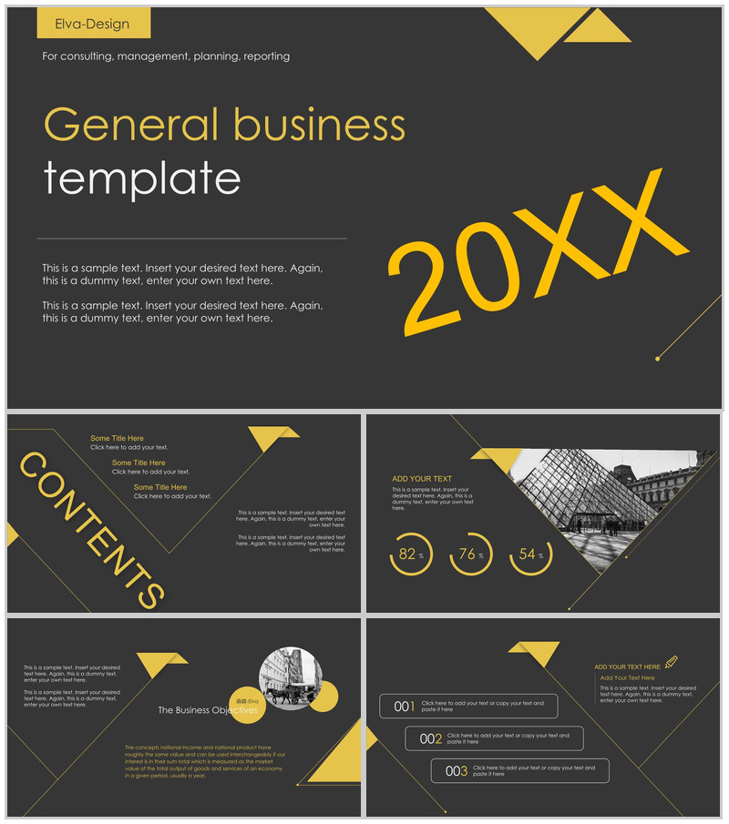 黑底欧美风工作汇报商务计划PPT模板