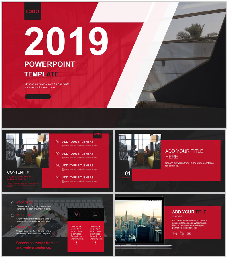 欧美风商务汇报企业宣传PPT模板