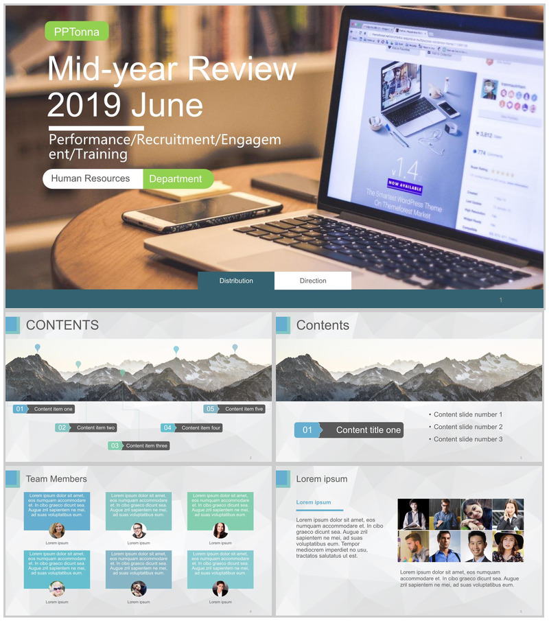 欧美简约商务述职报告工作总结报告PPT模板