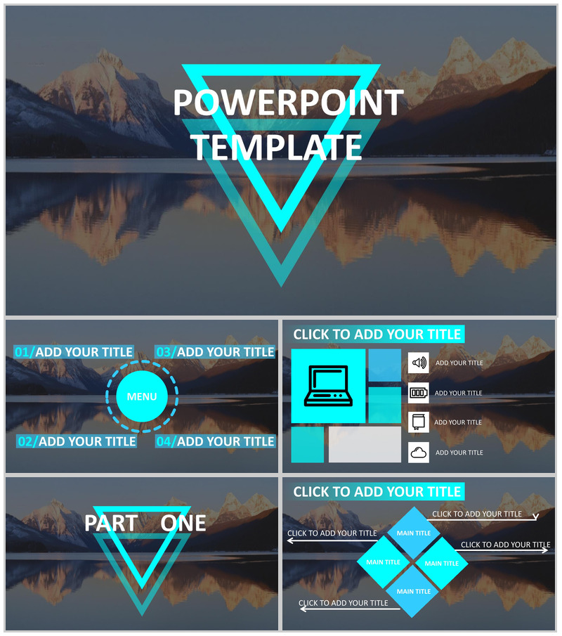 欧美商务扁平汇报年终计划PPT模板