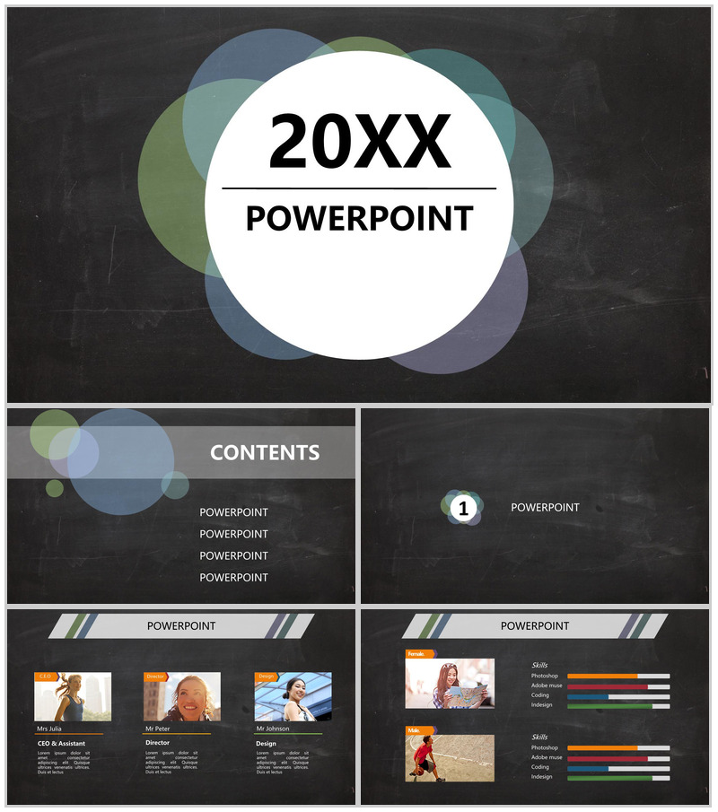 欧美商务工作汇总报告PPT模板