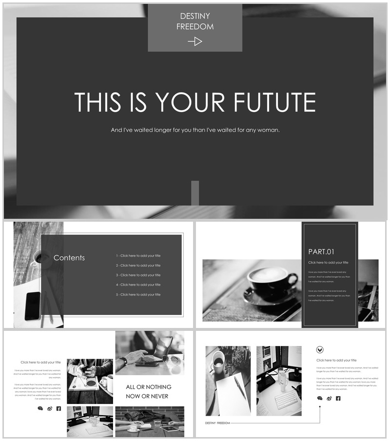 欧美杂志风服装品牌企业宣传PPT模板