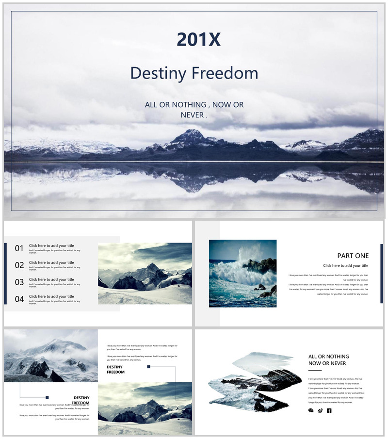 201X欧美大气简约杂志风企业宣传PPT模板