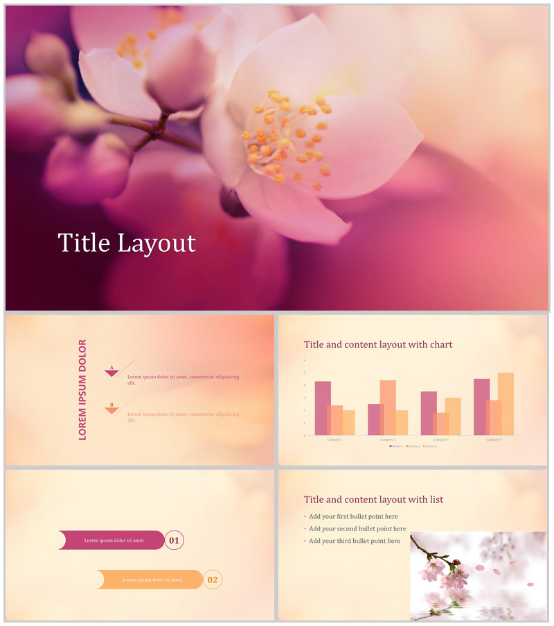 唯美清新中国风商务工作总结汇报PPT模板
