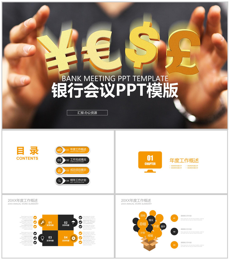 创意货币背景下金融银行商业计划书汇报总结PPT模板