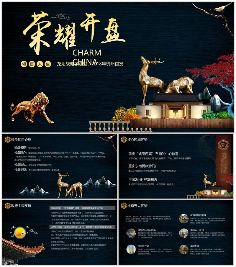 高端大气公寓销售工作计划总结汇报PPT模板