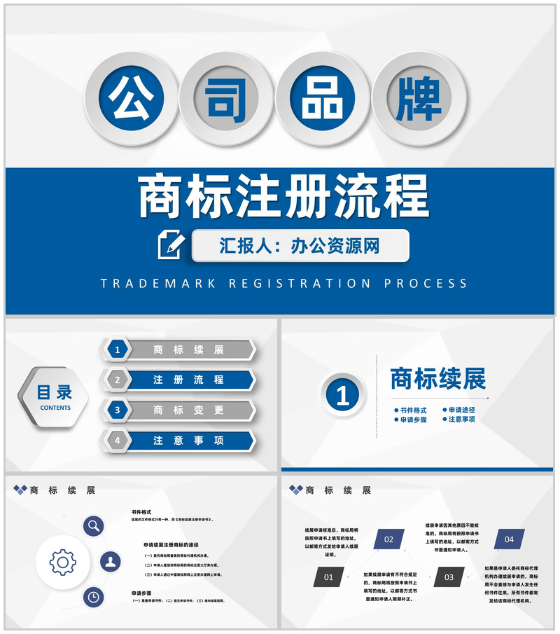 国际企业商标注册流程及专利注册相关事项PPT模板