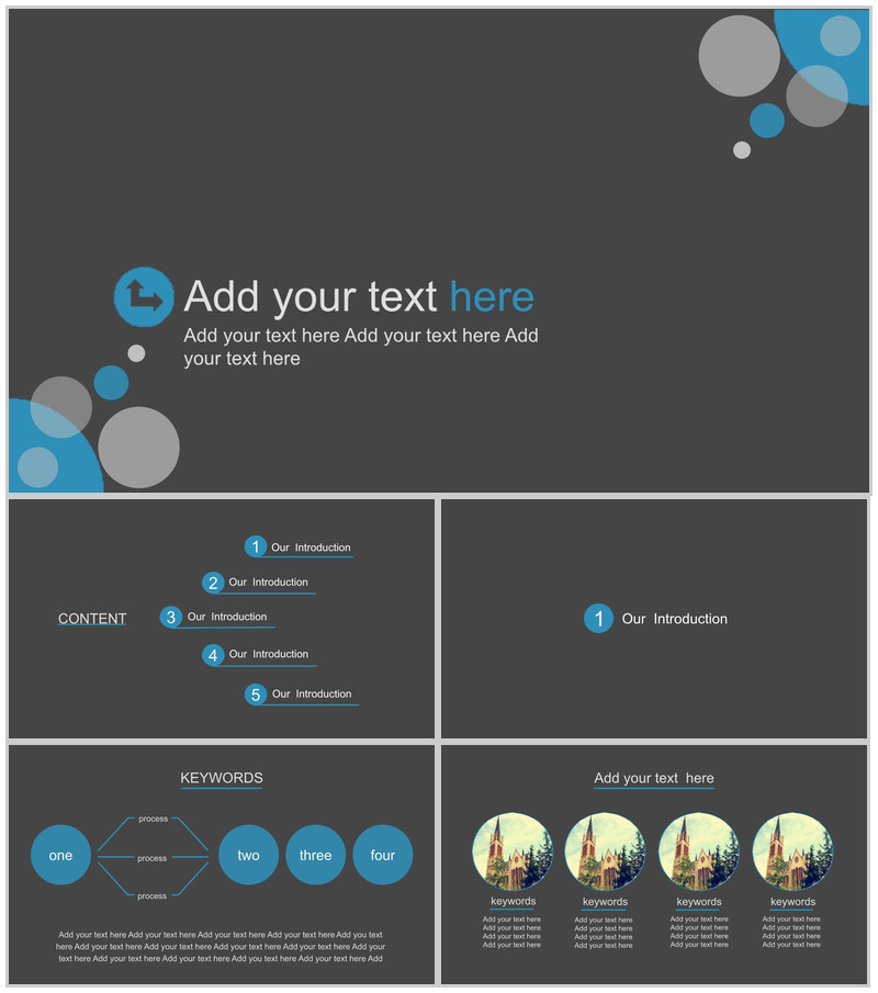 黑色商务静态通用商务PPT模板