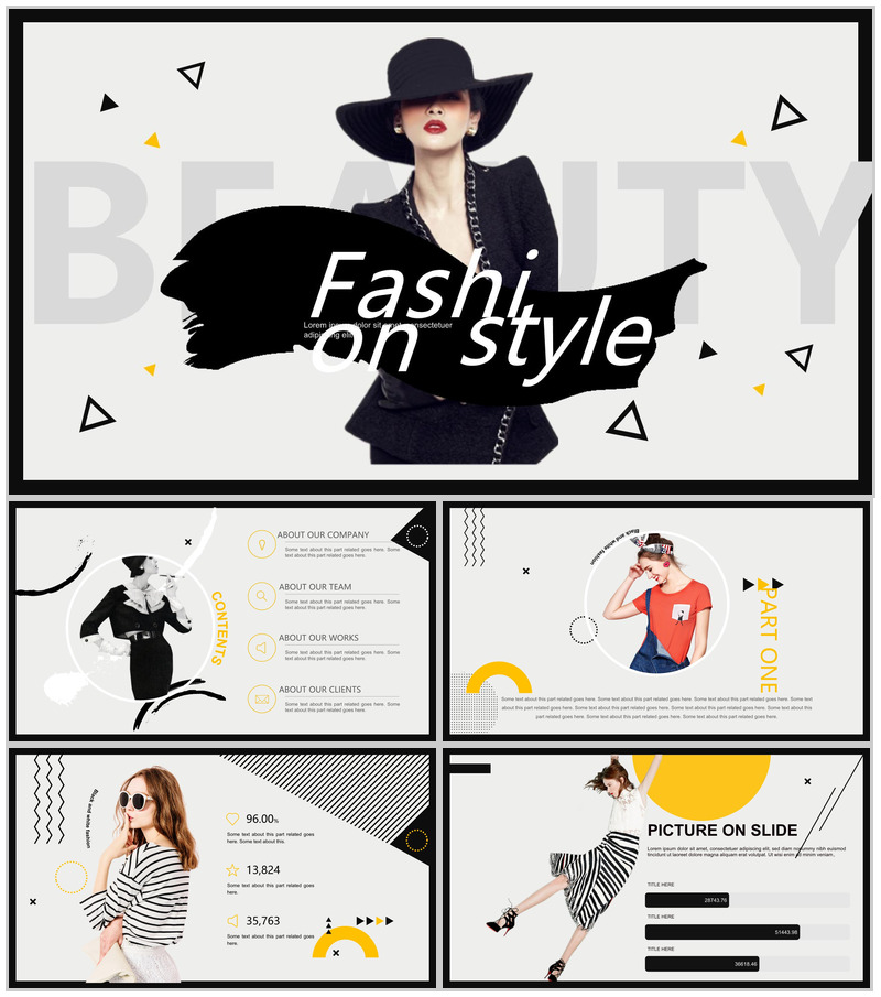 黑色时尚大气工作汇报通用PPT模板