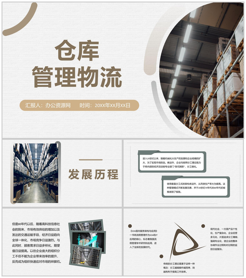 企业车间现场仓库仓储管理流程优化叙述报告PPT模板