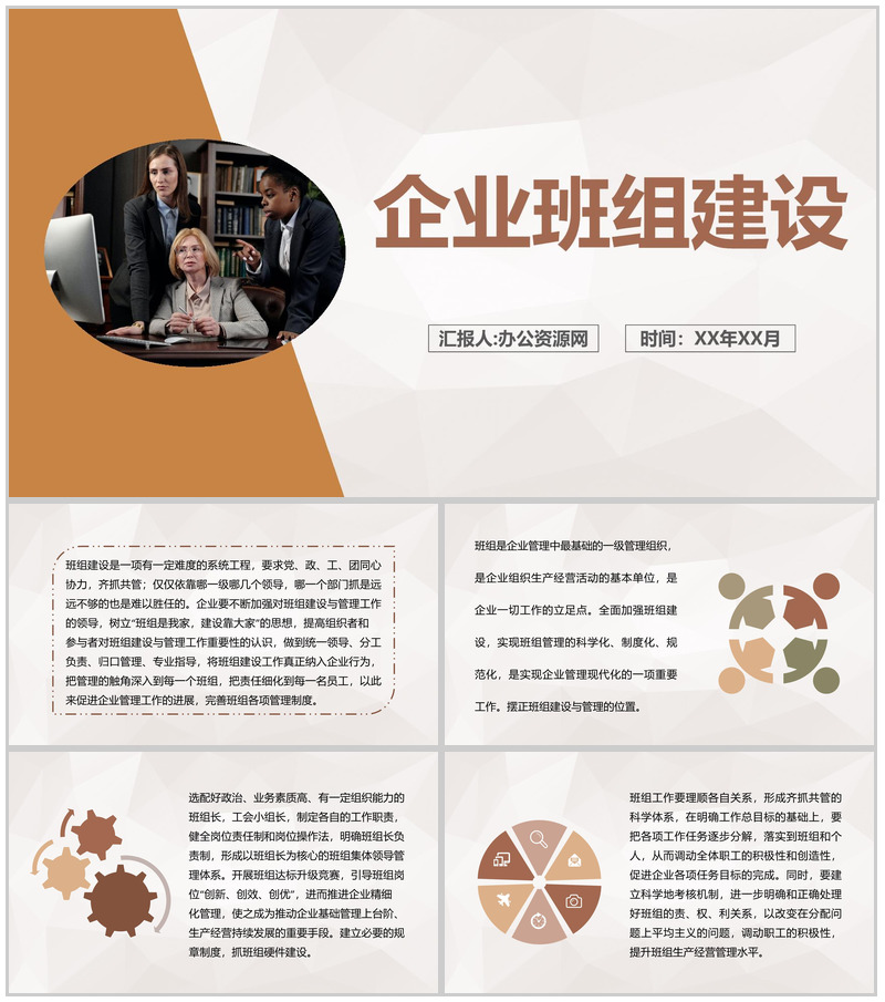 企业集团班组建设活动计划精益班组建设工作总结PPT模板